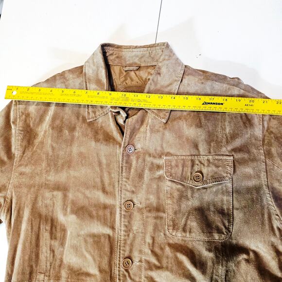Austin Clothing Co. Button Leather Suede Coat Chore Jacket M 3712 - Picture 7 of 10